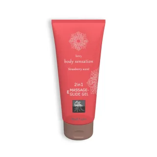 Massage- und Gleitgel 2-in-1 Erdbeere 200 ml