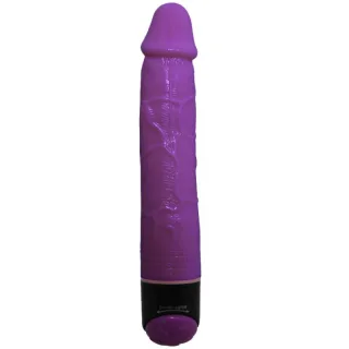 Realistischer Vibrator Bunter Sex schmal Lila 23,3 x 3,8 cm