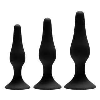 Anal-Trainer-Set 3-teilig für Anfänger Schwarz