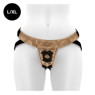 Strap-on Harness mit Geheimfach Bronze L/XL