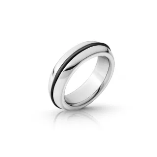 Besonderer Cockring mit Silikoneinsatz, aus Edelstahl, ? 50 mm