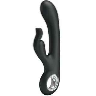 Rabbit-Vibrator Carina mit 7 Modi Schwarz 19 x 3,3 cm