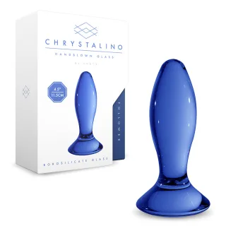 Glas-Analplug Follower Blau