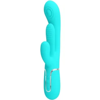 Rabbit-Vibrator Shania 3-in-1 mit zwei Armen Türkis