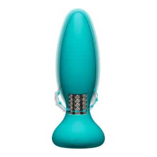 Analplug Rimmer Silikon mit Fernbedienung Grün 11,7 x Ø 3,8 cm