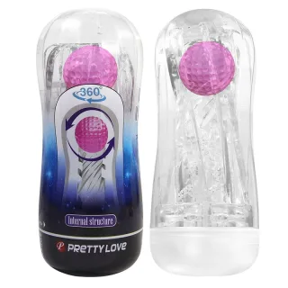 Masturbator Pretty Love Cup 360° mit Innenstruktur Transparent
