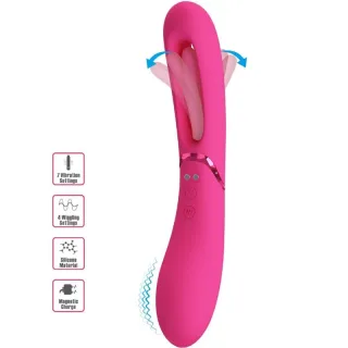 G-Punkt-Vibrator Lexie mit Flatterarm Pink