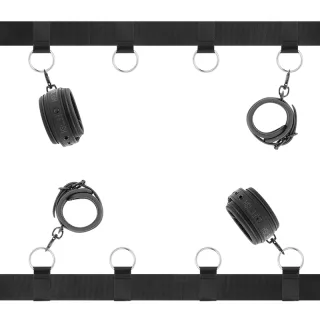 Fesselset Luxury Bed Binding Set mit verstellbaren Ringen Schwarz