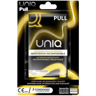 Kondom Uniq Pull mit Abziehstreifen latexfrei 3 Stück