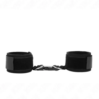 Fetisch-Toy KINK Handfesseln aus Neopren mit Klett Schwarz 34 cm