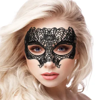 Maske Princess aus Spitze Schwarz