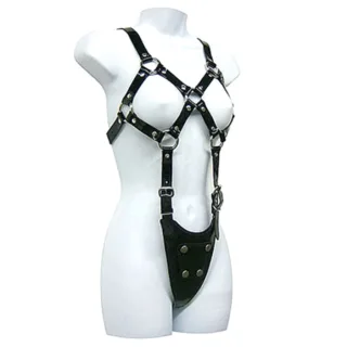 Harness als Bodyharness mit Holster Schwarz