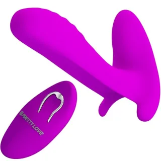Vibrator zum Tragen mit Funkfernbedienung und 12 Modi Lila 10 x 2,2 cm