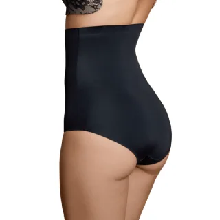 Nahtloser Slip mit hohem Bund Schwarz Größe S