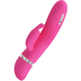 Rabbit-Vibrator Ingram mit Elektroreizung und 7 Modi Pink