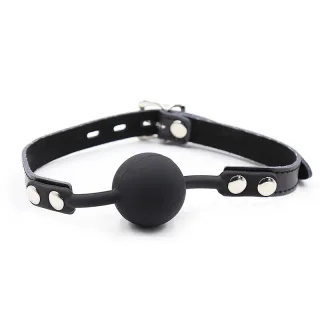 Knebel Ohmama Fetish mit Silikonball Schwarz 4 cm