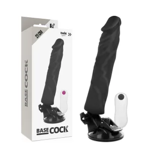Realistischer Vibrator Base Cock mit Fernbedienung Schwarz 21 x 4 cm