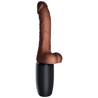 Realistischer Vibrator Triple Threat Braun 17 x 3,6 cm