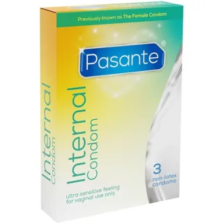 Kondom Pasante Internal Condom latexfrei 3 St. 17,8 x 8,1 cm