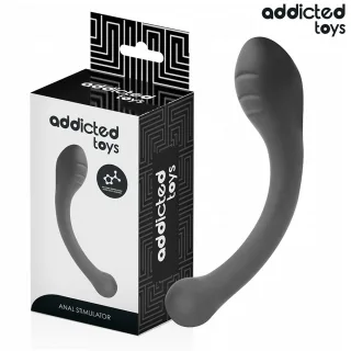 Analplug Stimulator gebogen Schwarz 18 x 3,6 cm