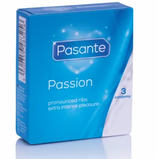 Kondom Pasante Passion gerippt 3 St. 19 x 5,2 cm