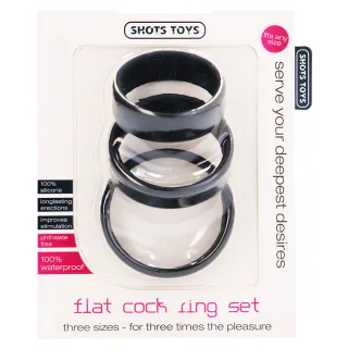 Penisring-Set flach Schwarz