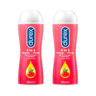 2x Durex Play 2 in 1 Massage Gleitgel Guarana 200 ml