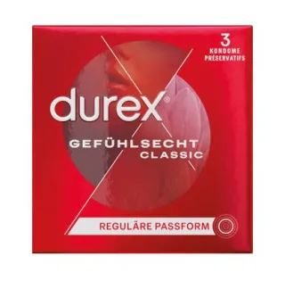 Durex - Gefühlsecht - Kondome - transparent - 3 Stück