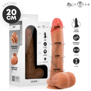 Realistischer Dildo Gary M mit Hoden Natur 20 x 4,2 cm