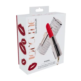 Lippenstift-Vibrator Angel mit 4 Aufsätzen Rosa