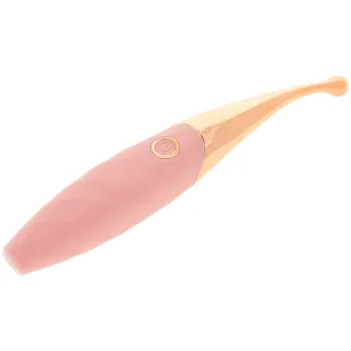Auflegevibrator Ohmama mit feiner Spitze und 36 Modi Roségold 20 x 3,5 cm