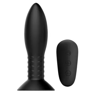 Analplug mit rotierenden Kugeln Schwarz 13 x 3,55 cm