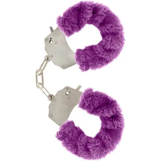 Handschellen Furry Fun mit Plüsch Lila