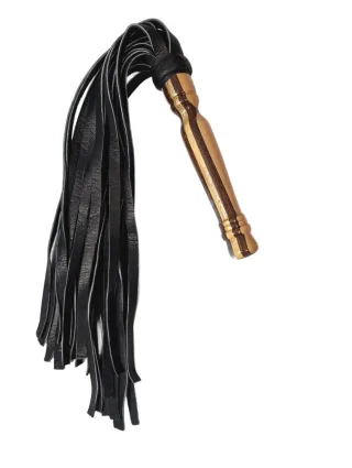 Flogger mit Holzgriff und Lederriemen