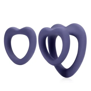 Penisring-Set herzförmig Violet Storm 5,8 cm