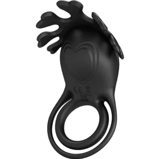 Penisring Ruben mit Fächeraufsatz und 7 Modi Schwarz