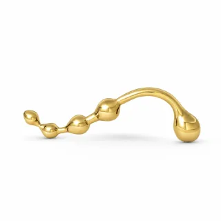 Anal Dildo aus Edelstahl ? 24 Karat vergoldet mit 5 Kugeln