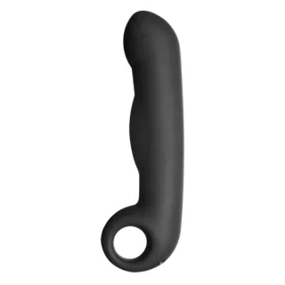 Analplug Ovid Elektro aus Silikon Schwarz 12,5 x Ø 4,7 cm