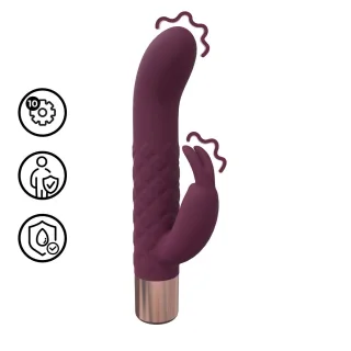 Mini-Rabbit-Vibrator Burgunderrot 14,2 x Ø 2,5 cm