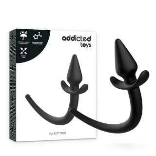 Analplug Puppy mit Schweif Schwarz 7 x 3 cm