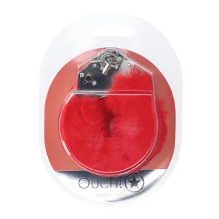 Plüsch-Handschellen robust Rot