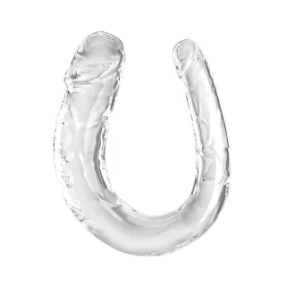 Doppeldildo Double Trouble Transparent 33 cm