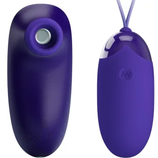 Auflegevibrator Pretty Love Druckwellen mit Vibro-Ei Violett