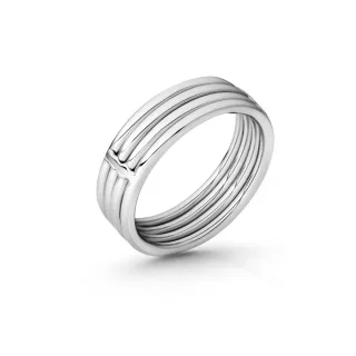 Exklusiver Edelstahl-Cockring, mit Rillen, ? 45 mm