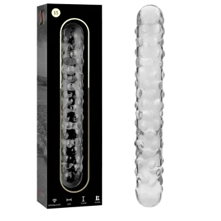 Glasdildo Nebula Modell 15 Transparent 18,5 x 3 cm