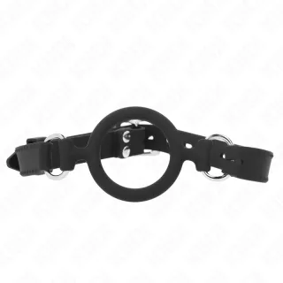 Fetisch-Toy KINK Knebel als Ringknebel aus Silikon Schwarz 5 cm