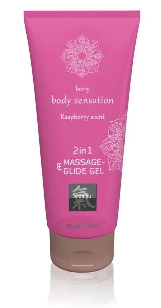 Massage &amp; Glide Gel 2in1 Raspberry Scent 200 ml