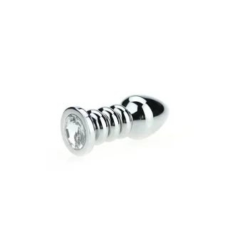 Analplug gerippter Diamant Grün 10,5 x 3,5 cm
