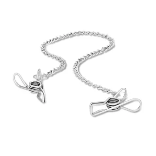 Metall Nippelklemmen mit Kette ? 30 cm