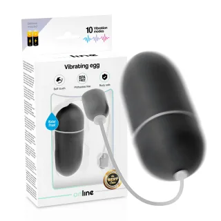 Vibro-Ei Online mit Kabelfernbedienung Schwarz 8 x 3,4 cm